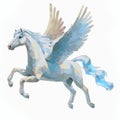 Pegasus is a winged horse, a favorite of the Muses.