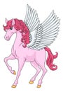 Pegasus Wings Horse Cartoon Animal Illustration