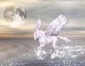 Pegasus on a wonderful seascape