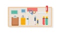 Pegboard Tool Organizer. Perfect for Workshops and Efficient Storage, vector design Generative AI Royalty Free Stock Photo