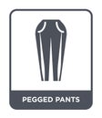 pegged pants icon in trendy design style. pegged pants icon isolated on white background. pegged pants vector icon simple and