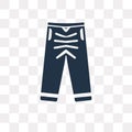 Pegged Pants vector icon isolated on transparent background, Peg
