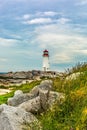 Peggy Cove Lighthouse in Nova Scotia, Canada Royalty Free Stock Photo