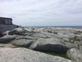 Peggy`s Cove rocky landscape tourist attraction in Halifax Nova Scotia