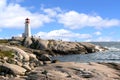 Peggy's Cove lighthouse, Nova Scotia Royalty Free Stock Photo
