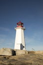 Front of Peggys Cove Lighthouse, Nova Scotia, Canada Royalty Free Stock Photo