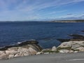 Peggy`s Cove rocky landscape tourist attraction in Halifax Nova Scotia