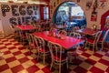 Peggy Sue's Americana Route 66 inspired diner in Yermo, California about eight miles outside of Barstow