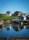 Peggy's Cove harbor and fishermen's houses Royalty Free Stock Photo