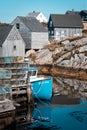 Peggy's Cove harbor, fishing boat Royalty Free Stock Photo