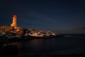 Peggys Cove's Lighthouse at Night