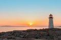 Peggys Cove's Lighthouse at Sunset