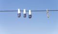 Pegs Clothesline Royalty Free Stock Photo