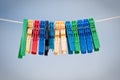 Pegs with sky in the background Royalty Free Stock Photo