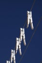 Pegs on washing line Royalty Free Stock Photo