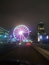 Peice missing from cincy ferriswheel Royalty Free Stock Photo