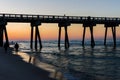 Peir at Panama City Beach, Florida at Sunrise Royalty Free Stock Photo