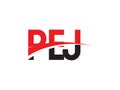 PEJ Letter Initial Logo Design Vector Illustration Royalty Free Stock Photo