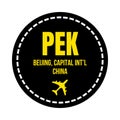 PEK Beijing airport symbol icon