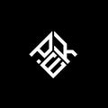 PEK letter logo design on black background. PEK creative initials letter logo concept. PEK letter design