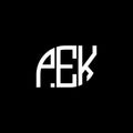PEK letter logo design on black background.PEK creative initials letter logo concept.PEK vector letter design