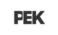 PEK logo design template with strong and modern bold text. Initial based vector logotype featuring simple and minimal typography.