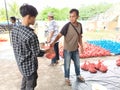 Pekanbaru - July 10, 2022 : distribution of sacrificial meat for Muslims