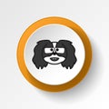 pekingese, emoji, botanist multicolored button icon. Signs and symbols icon can be used for web, logo, mobile app, UI, UX