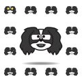 pekingese emoji botanist multicolored icon. Set of pekingese emoji illustration icons. Signs, symbols can be used for web, logo,