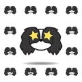 pekingese emoji favorite multicolored icon. Set of pekingese emoji illustration icons. Signs, symbols can be used for web, logo,