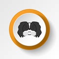 pekingese, emoji, frustrated multicolored button icon. Signs and symbols icon can be used for web, logo, mobile app, UI, UX