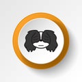 pekingese, emoji, lonely multicolored button icon. Signs and symbols icon can be used for web, logo, mobile app, UI, UX