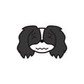 Pekingese, emoji, stressed multicolored icon. Signs and symbols icon can be used for web, logo, mobile app, UI UX