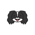 Pekingese, emoji, stuck out tongue, closed eyes multicolored icon. Signs and symbols icon can be used for web, logo, mobile app,