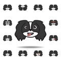 pekingese emoji stuck out tongue winking eyes multicolored icon. Set of pekingese emoji illustration icons. Signs, symbols can be