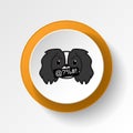 pekingese, emoji, swearing multicolored button icon. Signs and symbols icon can be used for web, logo, mobile app, UI, UX