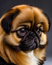 Pekingese puppy dog portrait family pet