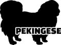 Pekingese silhouette with name