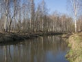 Peksha river in early springtime, Russia Royalty Free Stock Photo