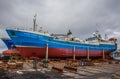 Pelagic fishing vessel in dock in Reykjavik. Royalty Free Stock Photo