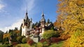 Peles Castle in autumn Muntenia region.