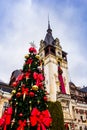 Peles Castle decorated for Christmas, Siania, Romania Royalty Free Stock Photo