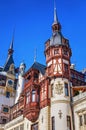 Peles Castle detail of the towers Royalty Free Stock Photo