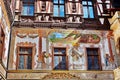 Peles Castle Fresco in Romania Royalty Free Stock Photo