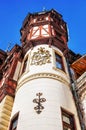 Peles Castle Romania Neo-Renaissance Detail Royalty Free Stock Photo