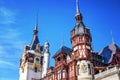 Peles Castle towers architectural detail