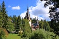 Peles castle Sinaia in autumn season, Transylvania, Romania protected by Unesco World Heritage Site Royalty Free Stock Photo