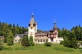 Peles castle Sinaia in autumn season, Transylvania, Romania protected by Unesco World Heritage Site Royalty Free Stock Photo