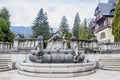 The Peles Castle from Sinaia Romania, outdoor detail Royalty Free Stock Photo