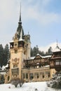 Peles castle in winter